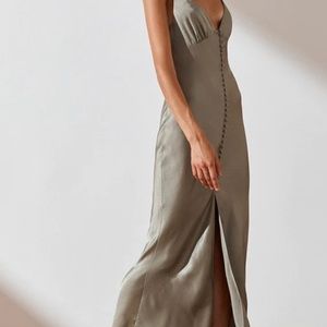 LA LUNE BIAS SLIP DRESS - SAGE